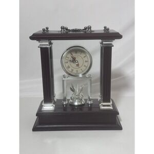 wallace silversmith carriage mantle quartz battery operated clock
